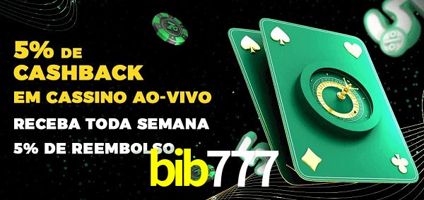 Promoções do cassino ao Vivo bib777